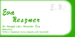 eva meszner business card